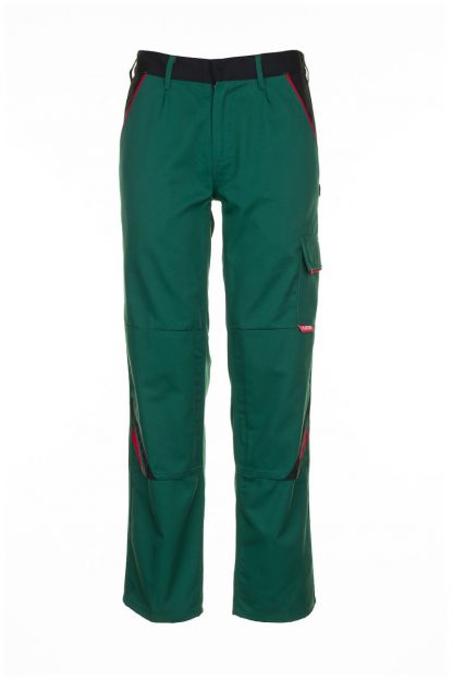 Highline Arbeitskleidung Bundhose grün/schwarz/rot
