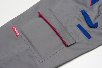Highline Arbeitskleidung Bundhose zink/kornblau/rot