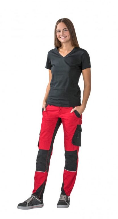 Norit Arbeitskleidung Damen Bundhose rot/schwarz